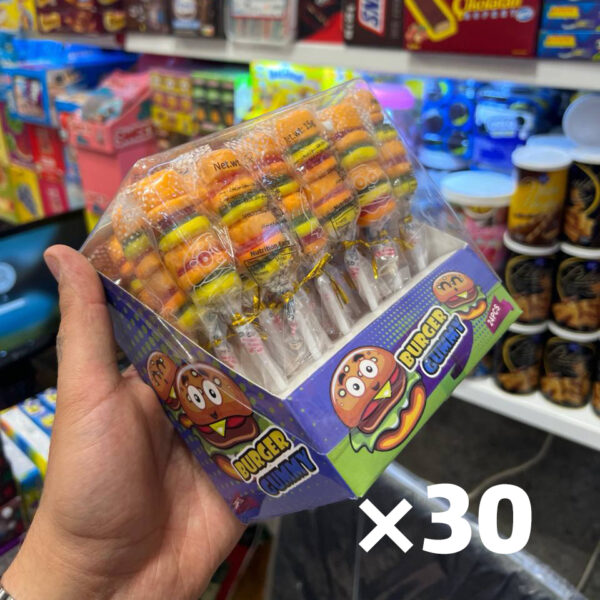 پاستیل مدل همبرگر سیخی 30 عددی